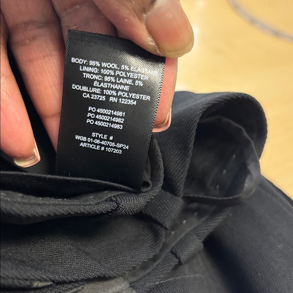 NWT Aritzia Babaton Black Agency Pant Cropped High Rise Straight Wool size 4 - Picture 11 of 16